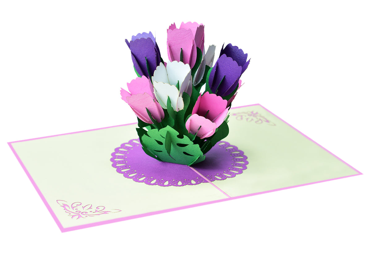 Tulip Flowers Pop-Up Card