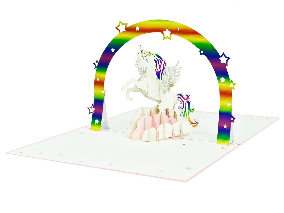 Unicorn Rainbow Pop-Up Card