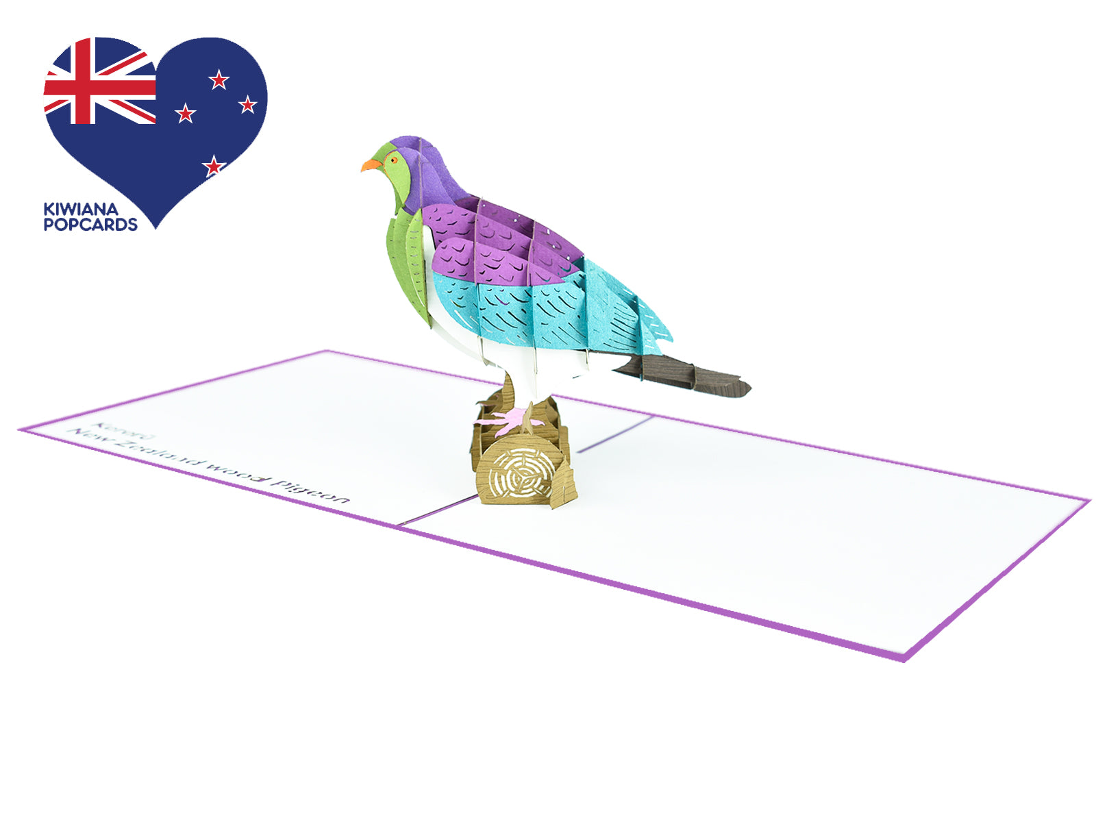 New Zealand Wood Pigeon Pop-Up Card