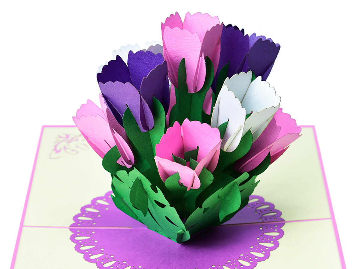 Tulip Flowers Pop-Up Card