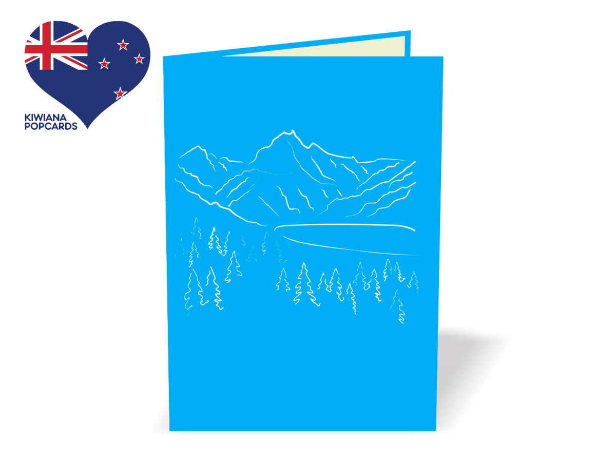 Mount Cook New Zealand 3D Creative Pop Up Card - outside