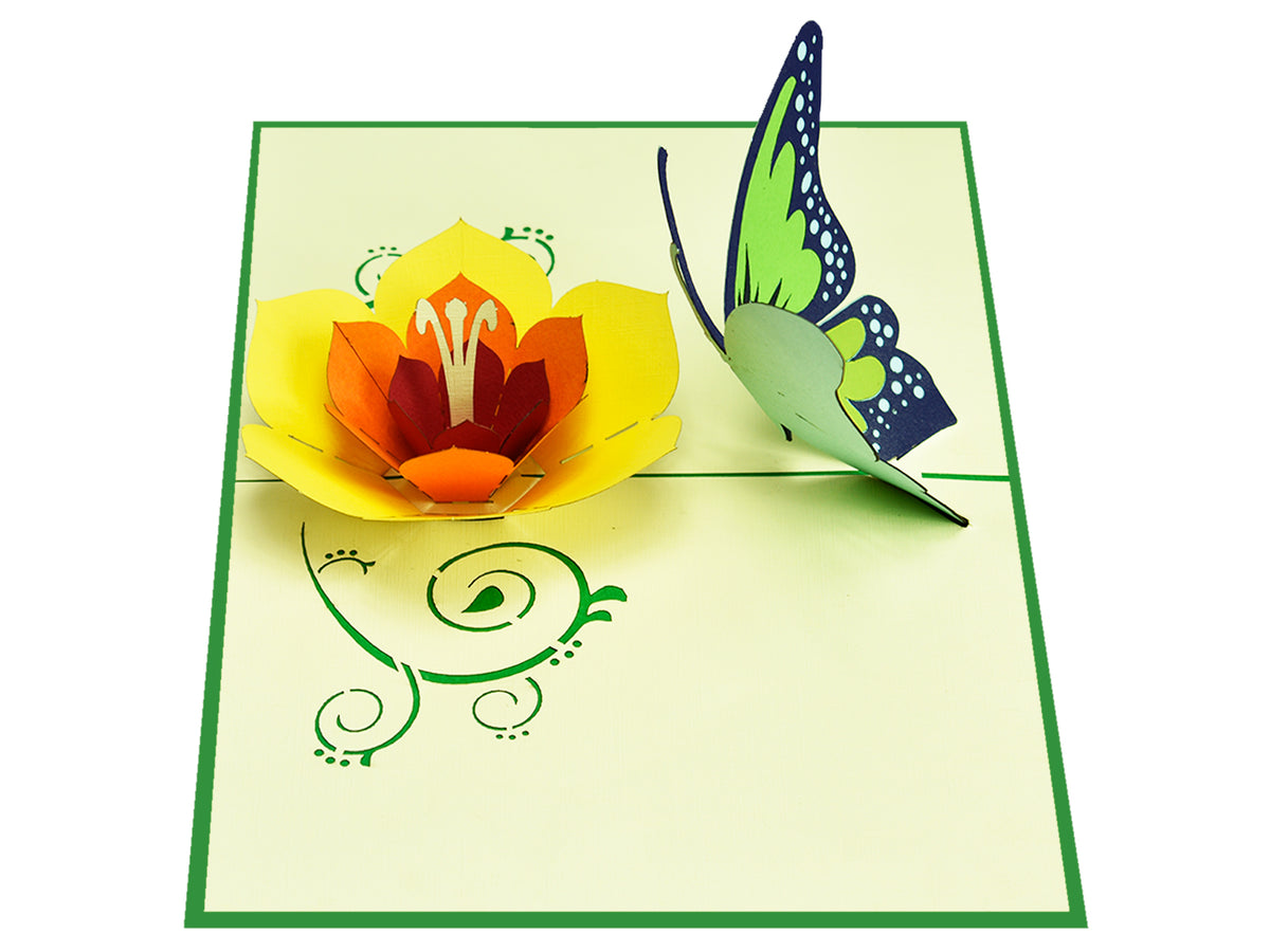 Green Butterfly Pop-Up Card