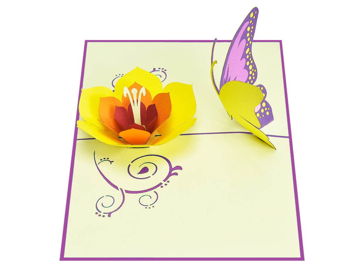 Purple Butterfly Pop-Up Card