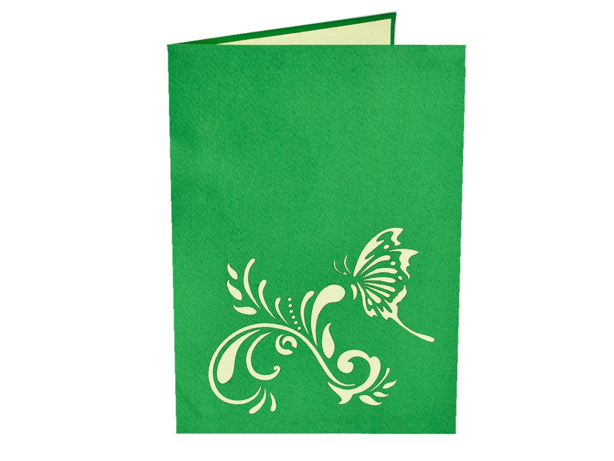 Green Butterfly Pop-Up Card