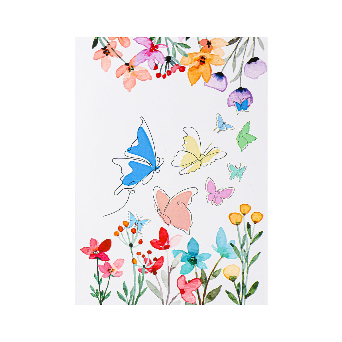 Butterflies Wild Flower Pop-Up Card