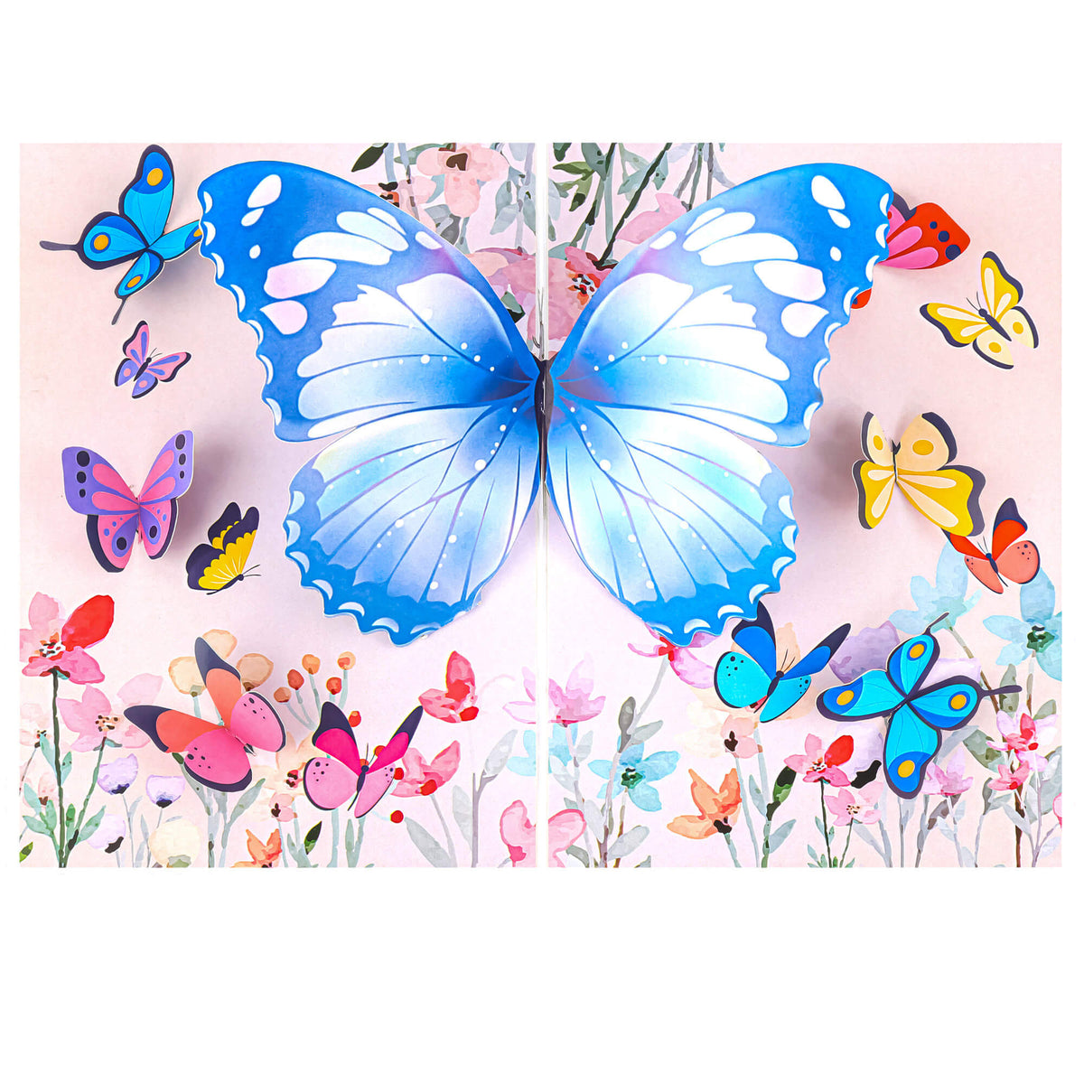 Butterflies Wild Flower Pop-Up Card
