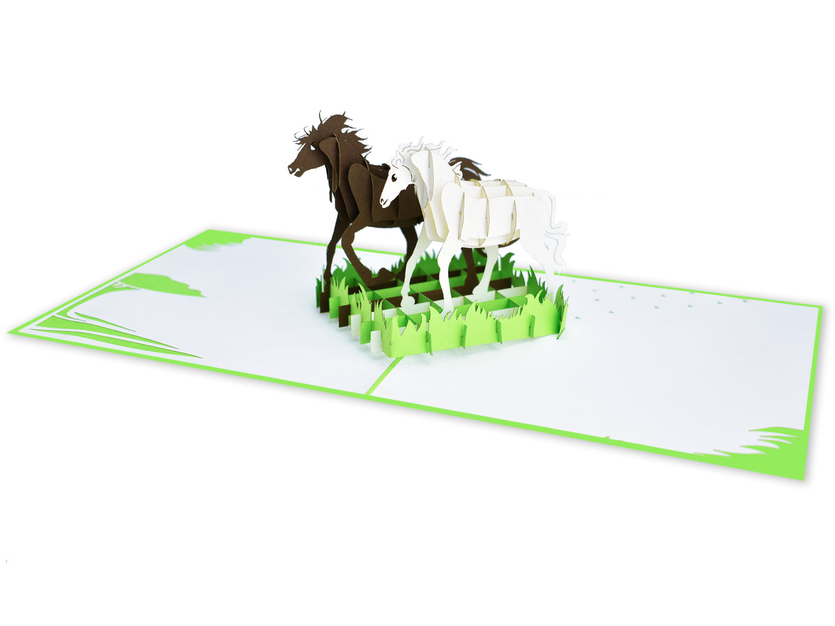 Horse Running 3D Creative Pop Up Card