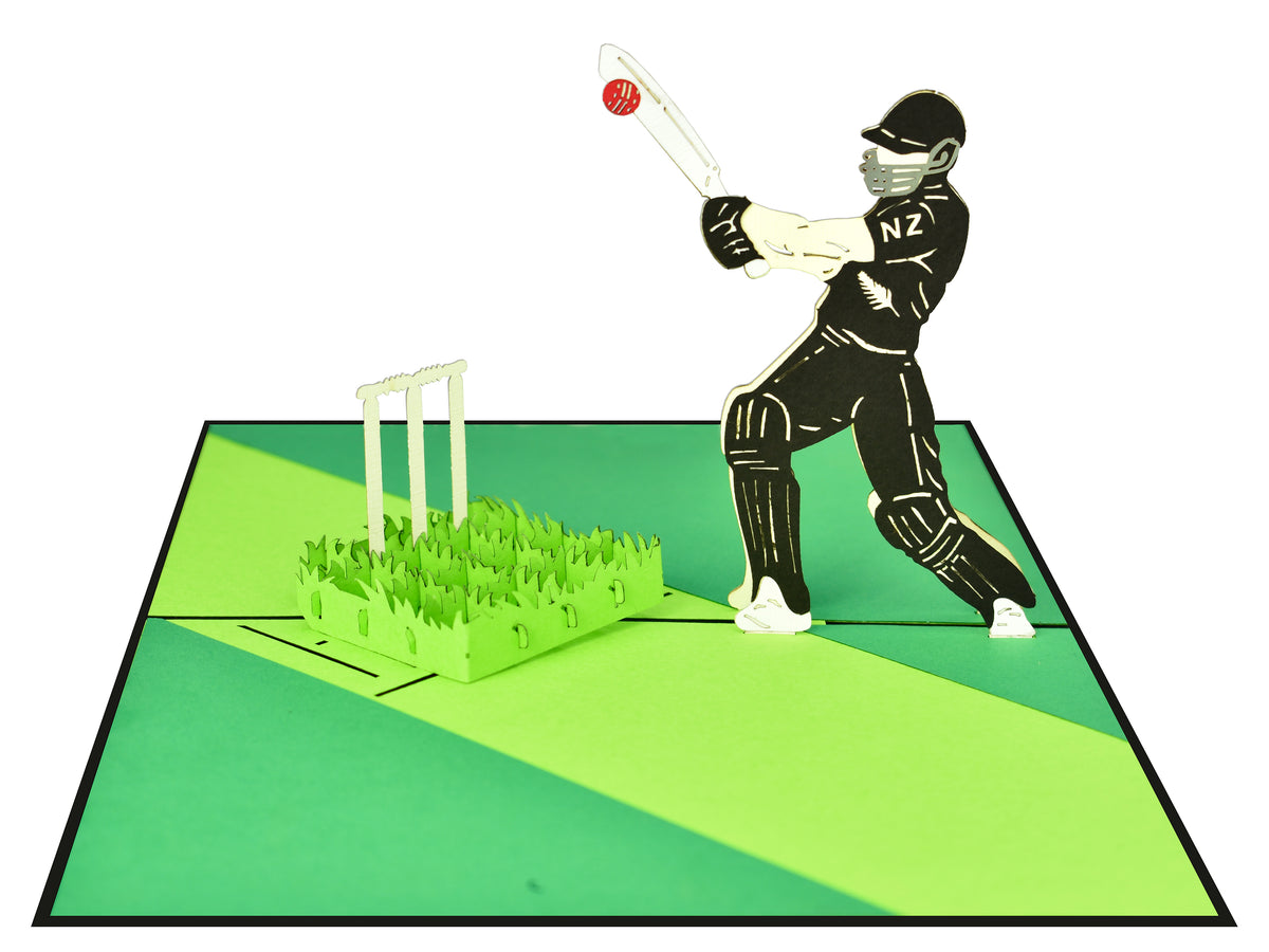 New Zealand Blackcap Cricket Pop-Up Card