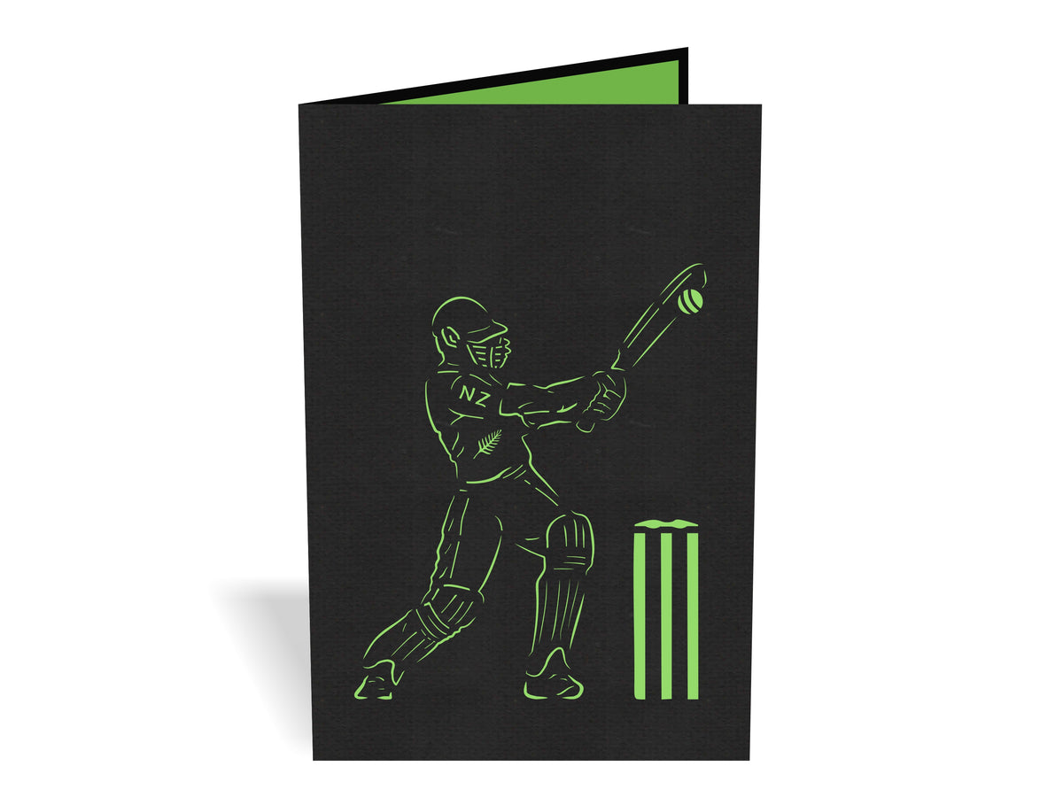 New Zealand Blackcap Cricket Pop-Up Card