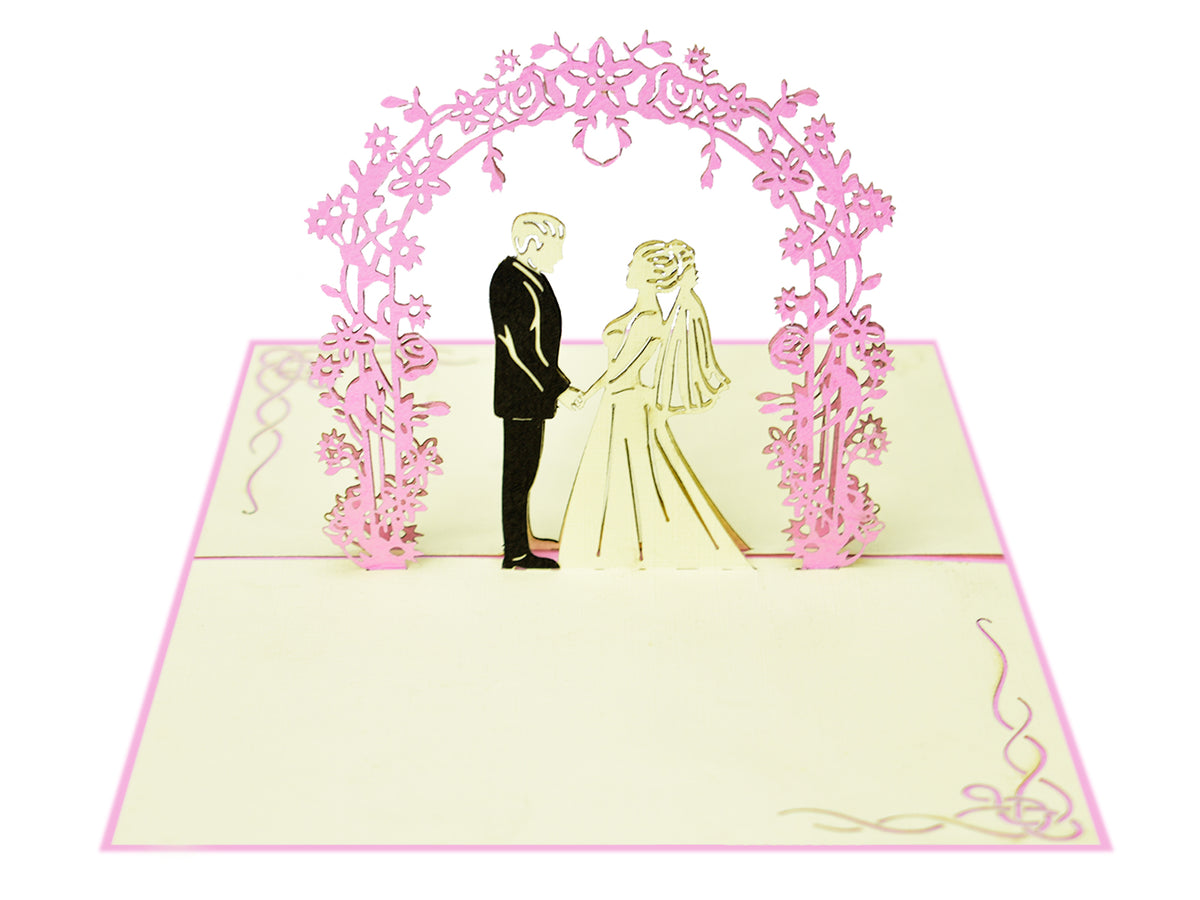 Couple On Wedding Day Pop-Up Card