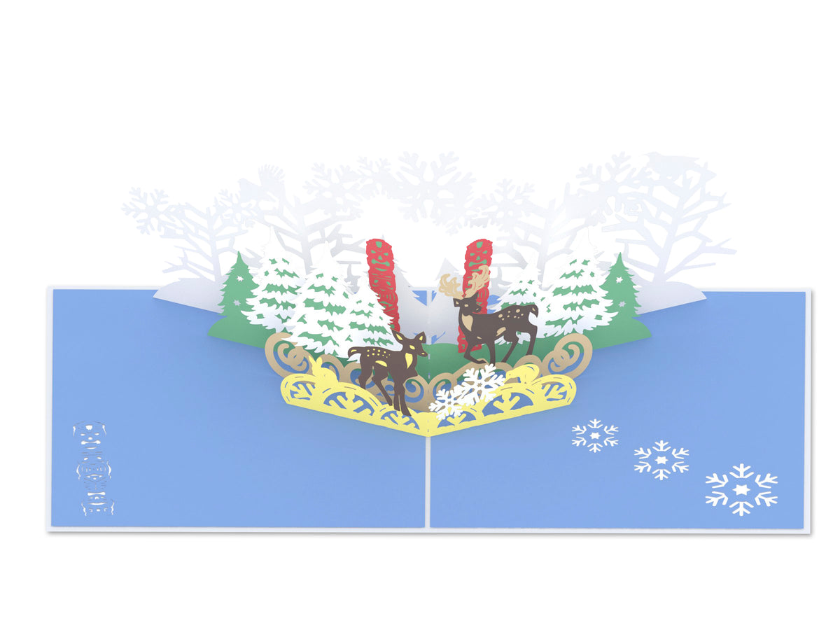 Christmas Winter Snow Scene Pop-Up Card