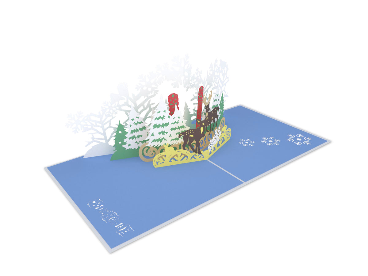 Christmas Winter Snow Scene Pop-Up Card