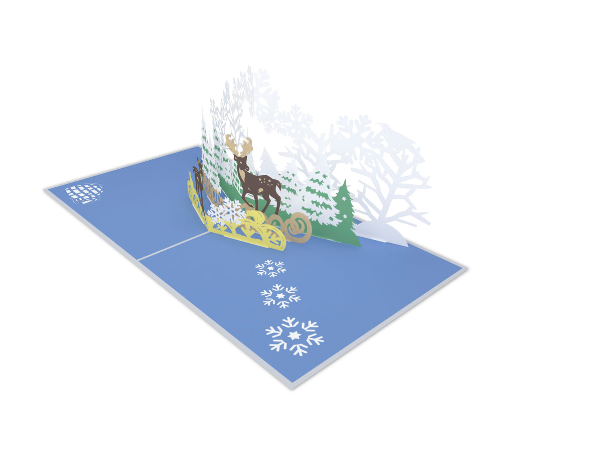 Christmas Winter Snow Scene Pop-Up Card