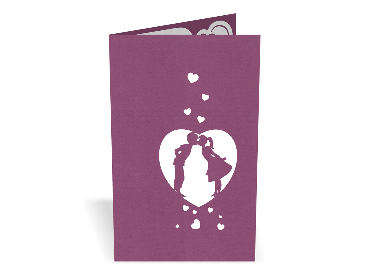 Couple Kissing Pop-Up Card