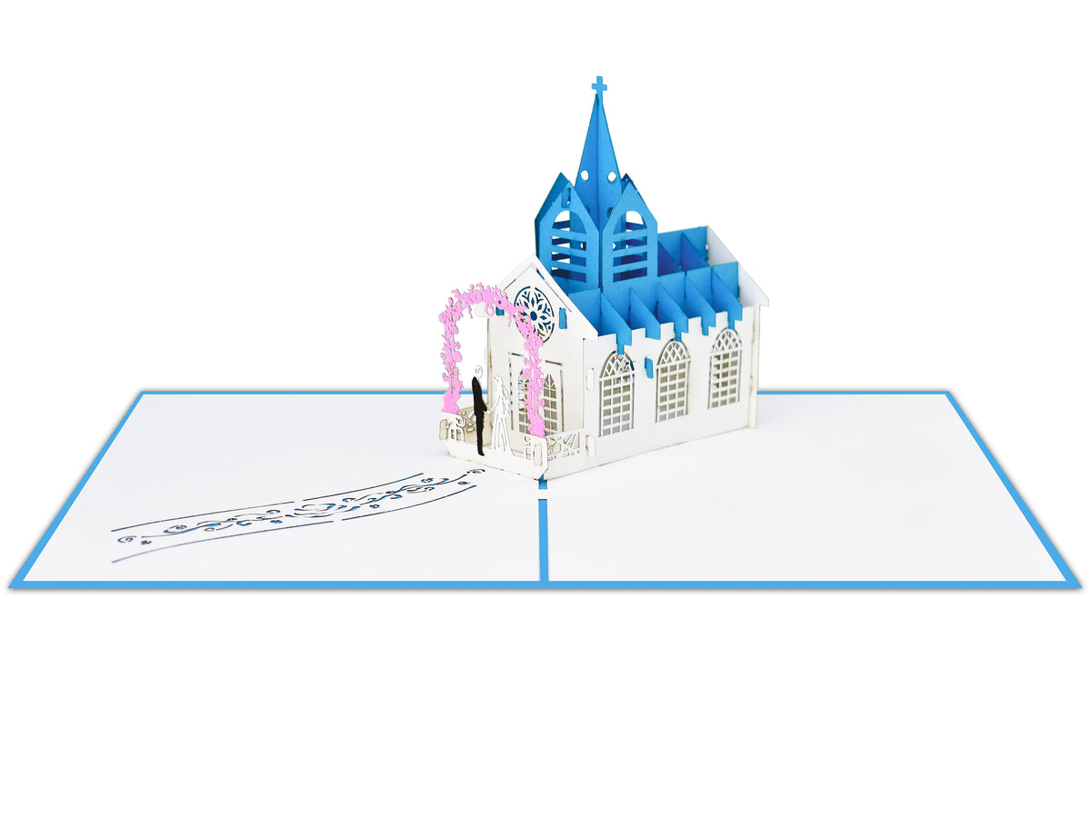 On Your Wedding Day at Church 3D Creative Pop Up Card