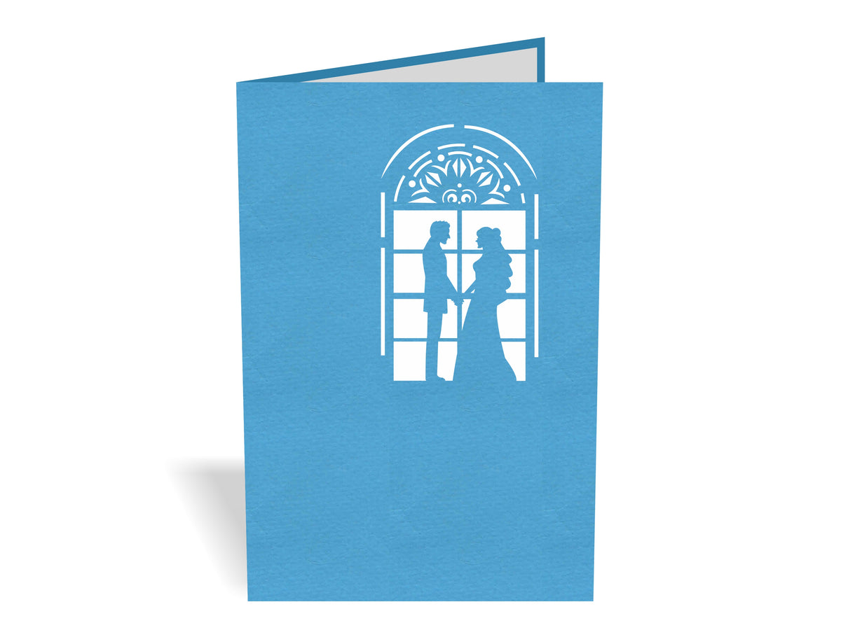 Bride and Groom Wedding Pop-Up Card