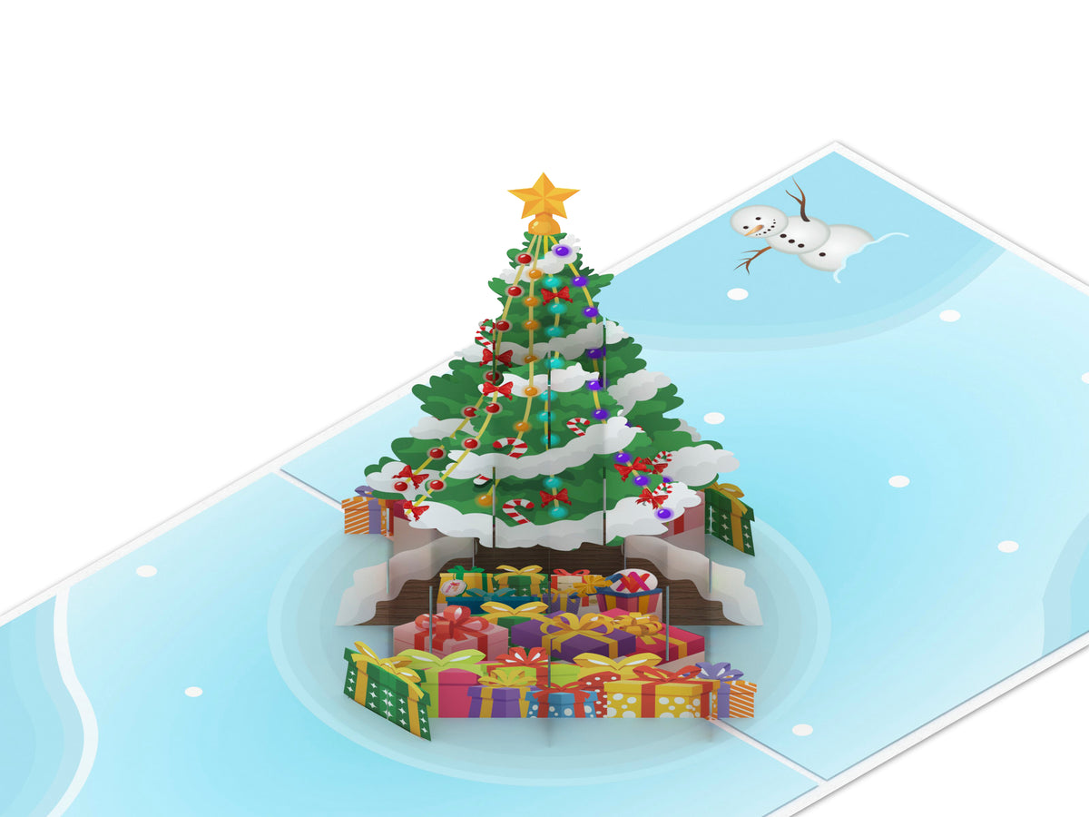 Snowy Christmas Tree Pop-Up Card