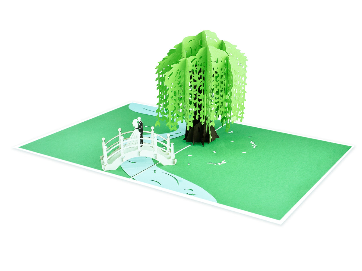 Willow Wedding Scene Pop-Up Card