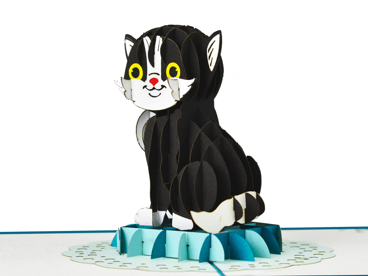 Black Cat 3D Creative Pop Up Card - other side