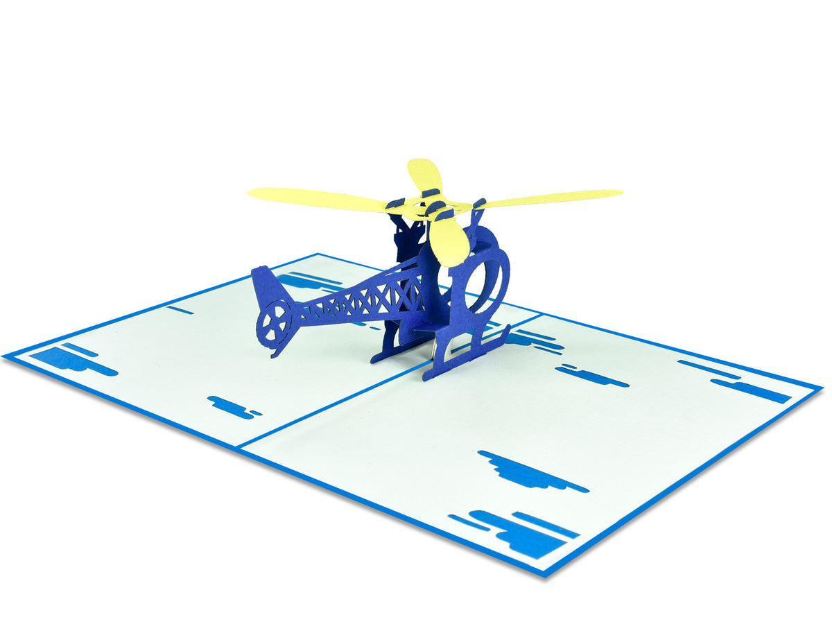 Helicopter Pop-Up Card