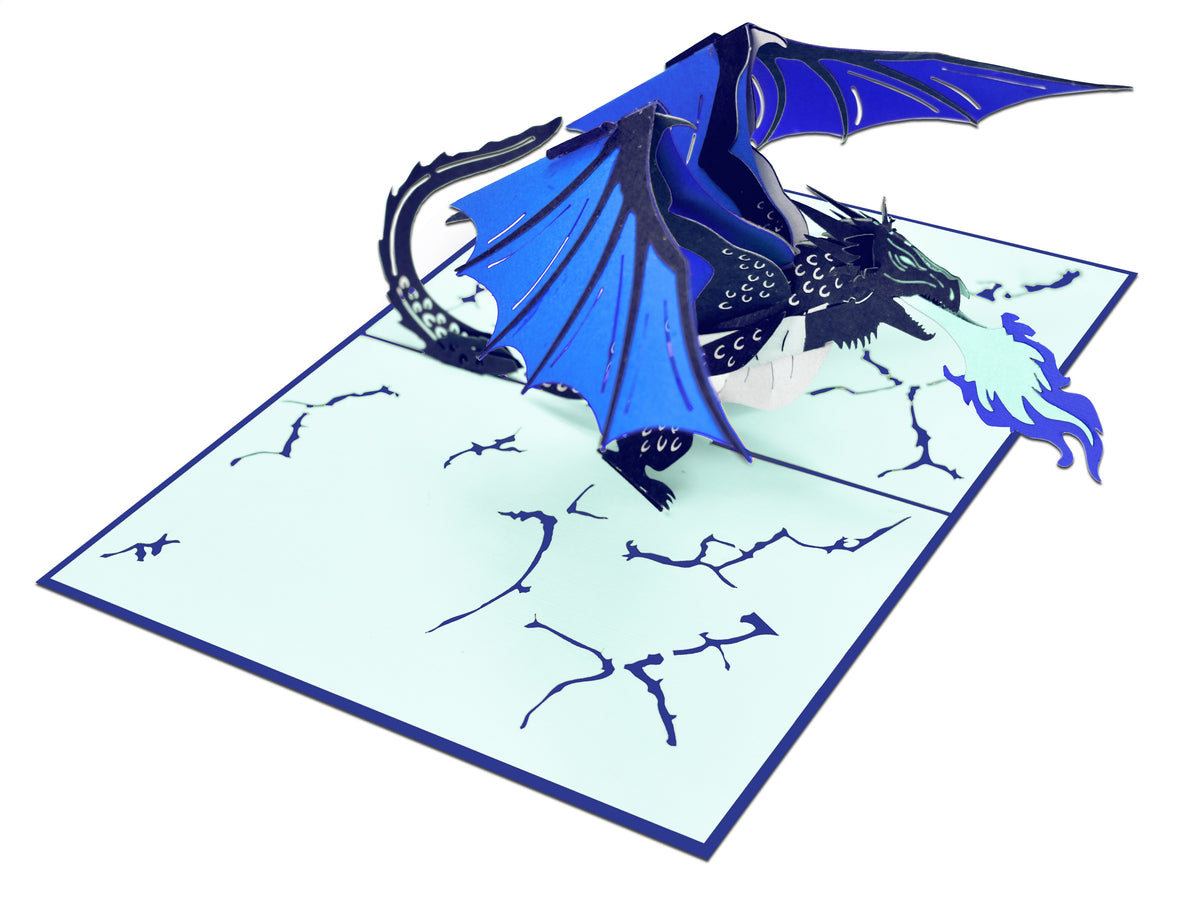 Blue Dragon 3D Creative Pop Up Card