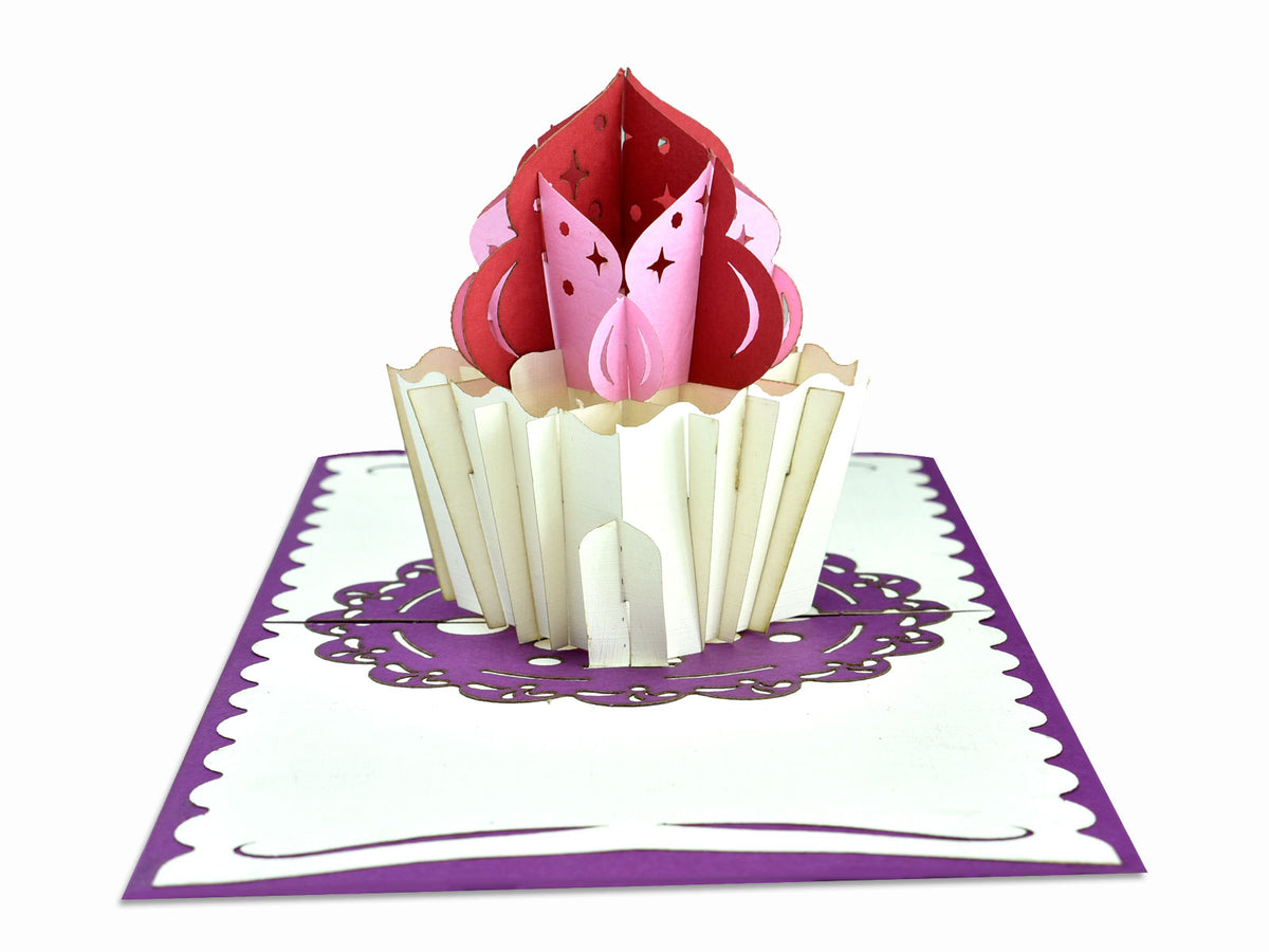 Pink Cupcake Pop-Up Card