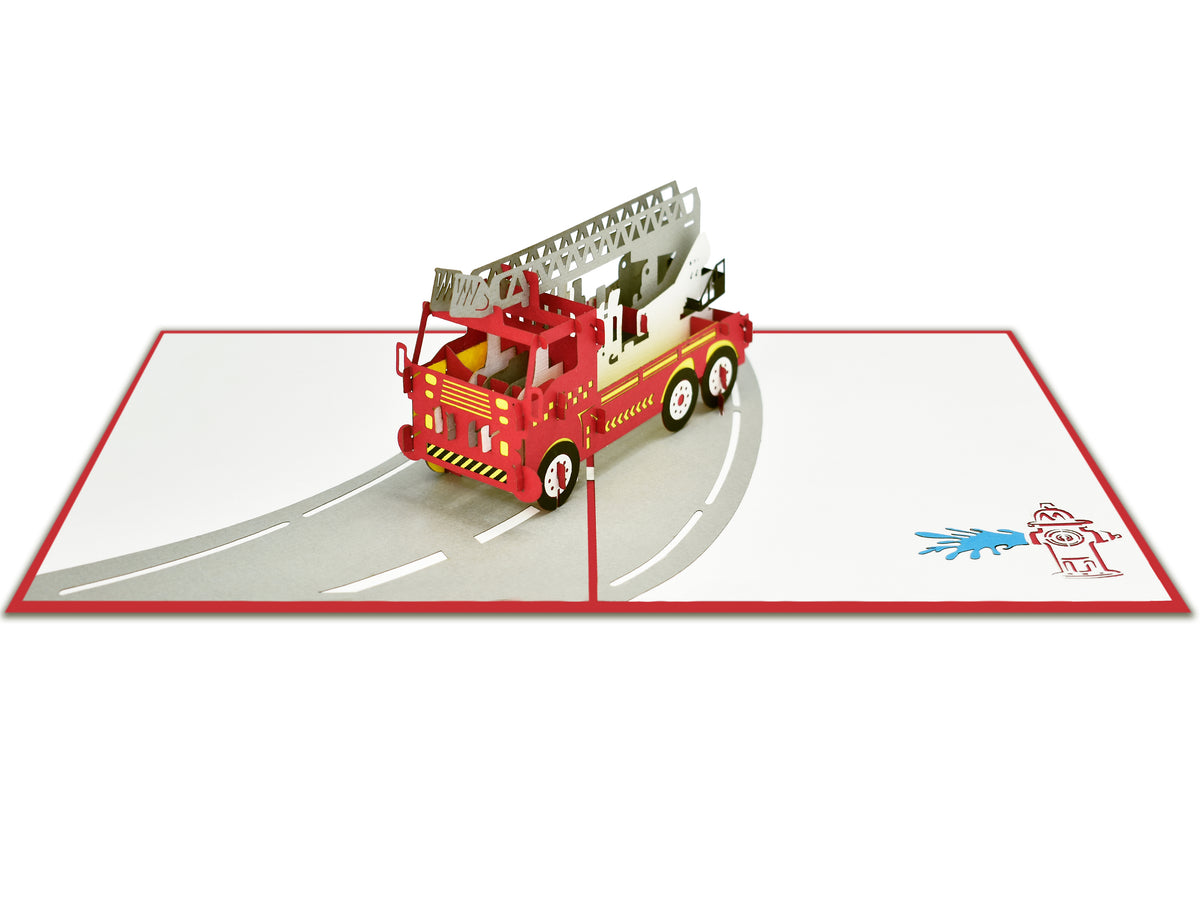 Fire Truck Pop-Up Card
