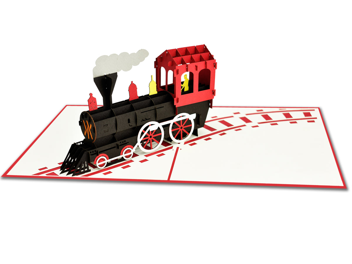 Steam Train Pop-Up Card