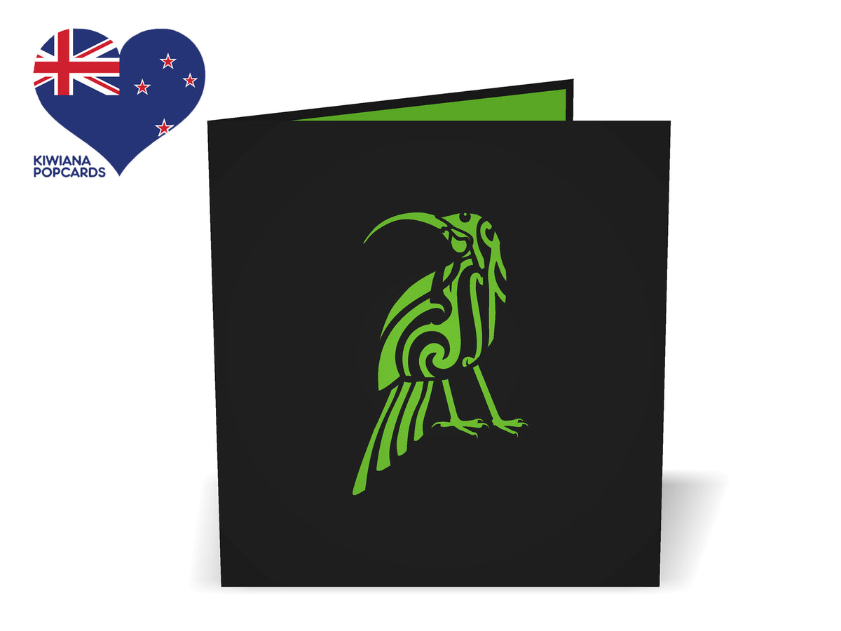 New Zealand Huia Bird Pop-Up Card
