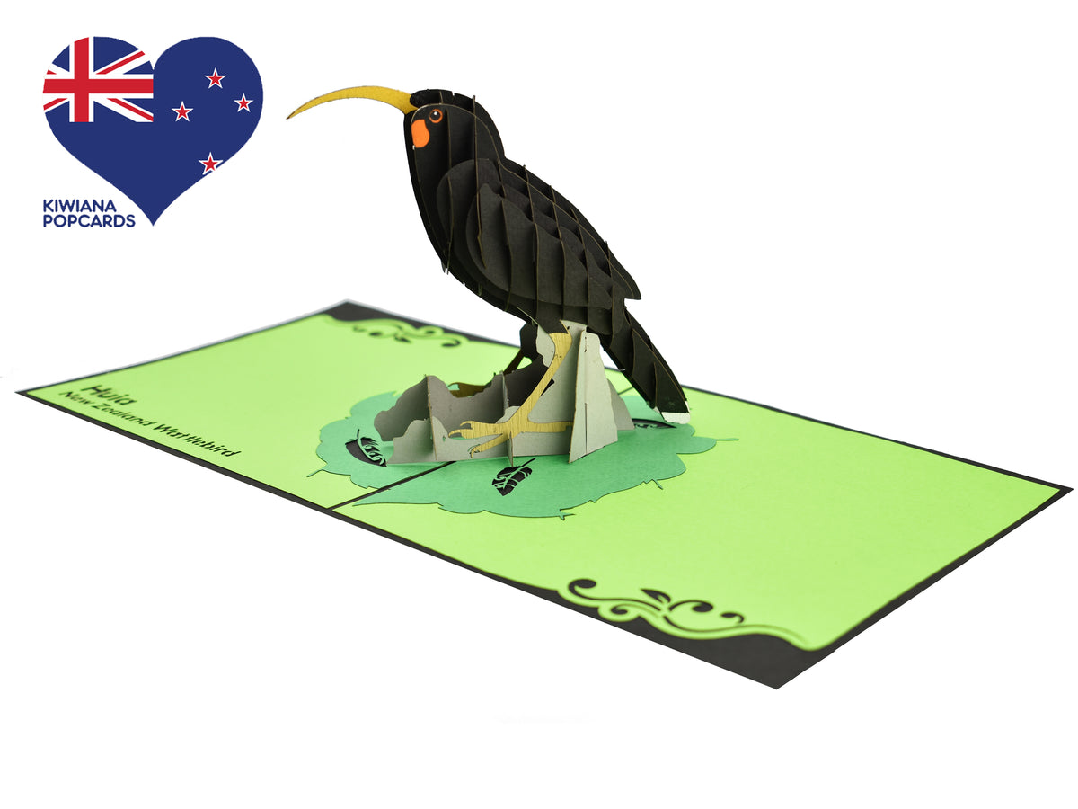 New Zealand Huia Bird Pop-Up Card