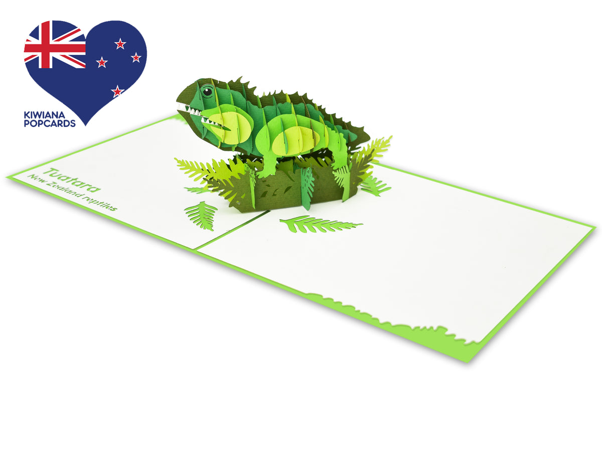 New Zealand Tuatara 3D Creative Pop Up Card