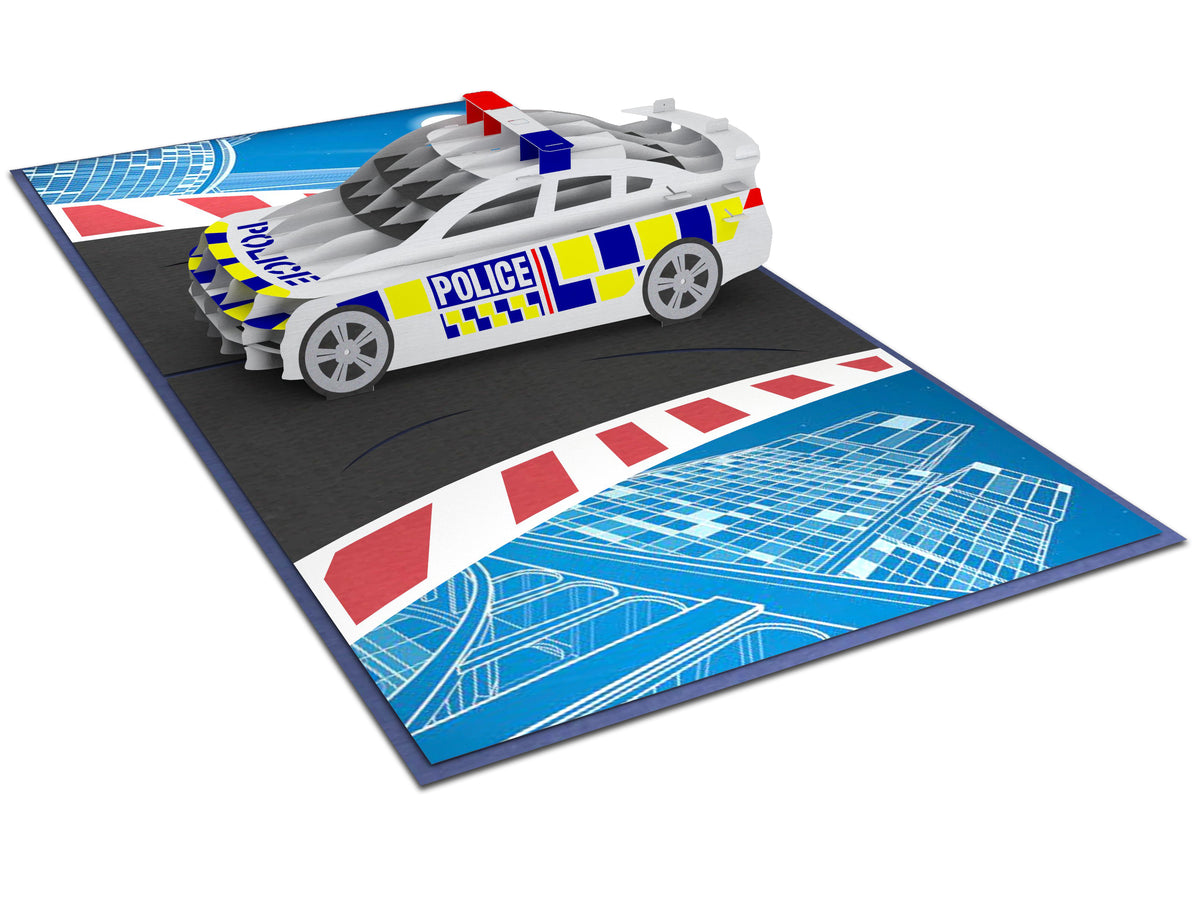 New Zealand Police Car Pop-Up Card