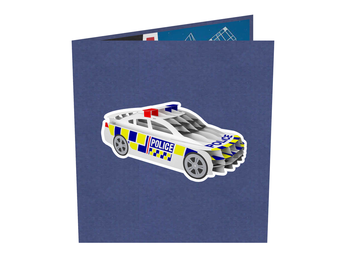 New Zealand Police Car Pop-Up Card