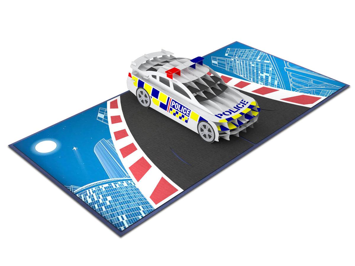 New Zealand Police Car Pop-Up Card