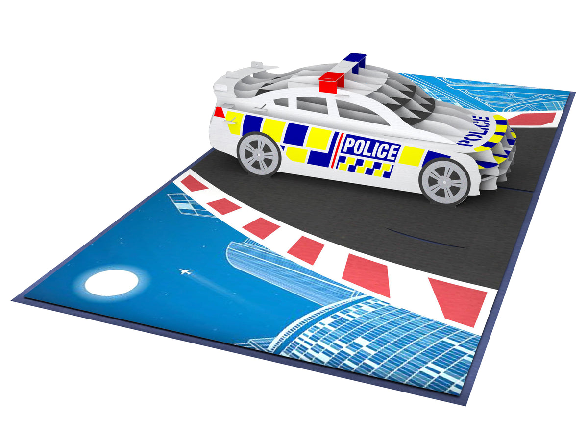 New Zealand Police Car Pop-Up Card