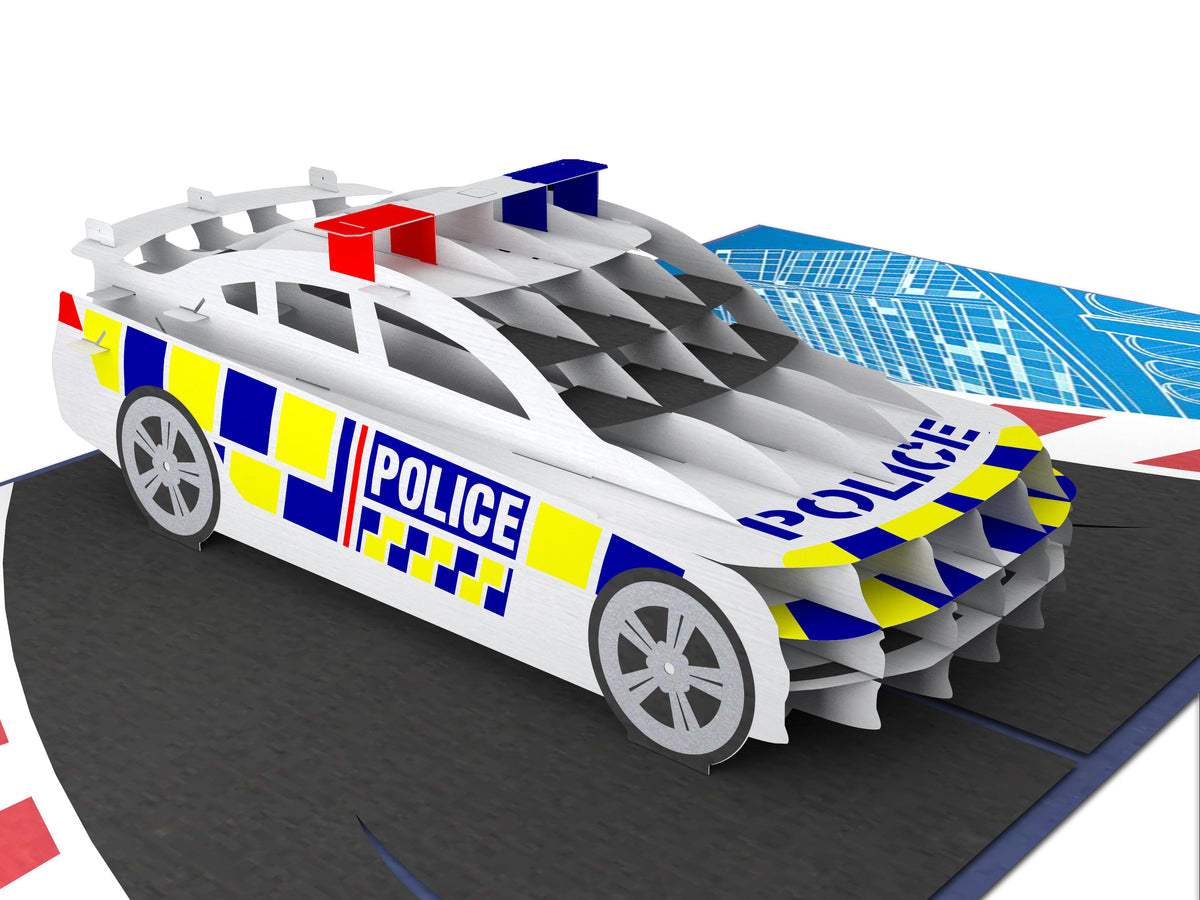 New Zealand Police Car Pop-Up Card