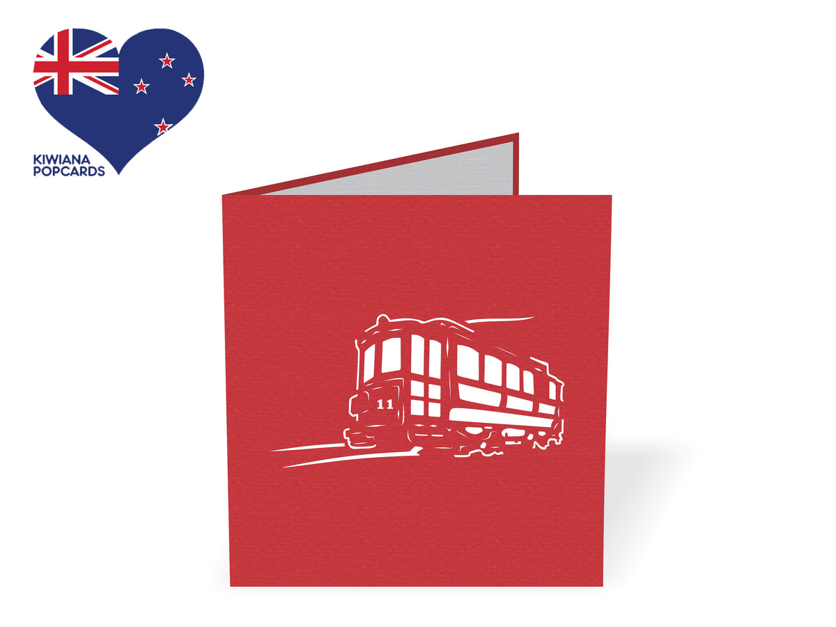 Christchurch Tram Pop-Up Card