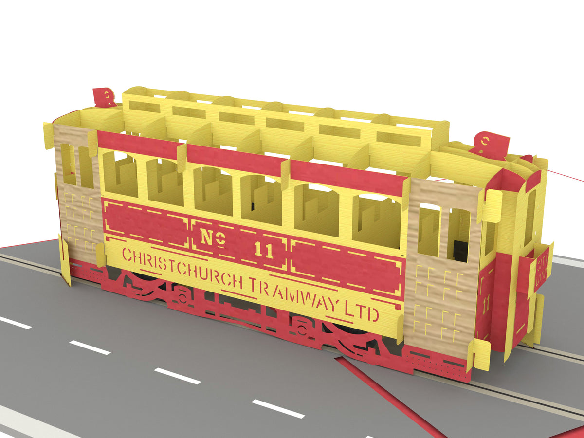 Christchurch Tram Pop-Up Card