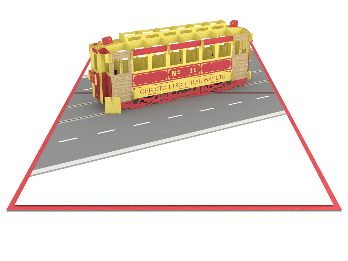 Christchurch Tram Pop-Up Card