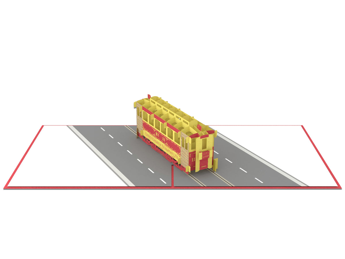 Christchurch Tram Pop-Up Card