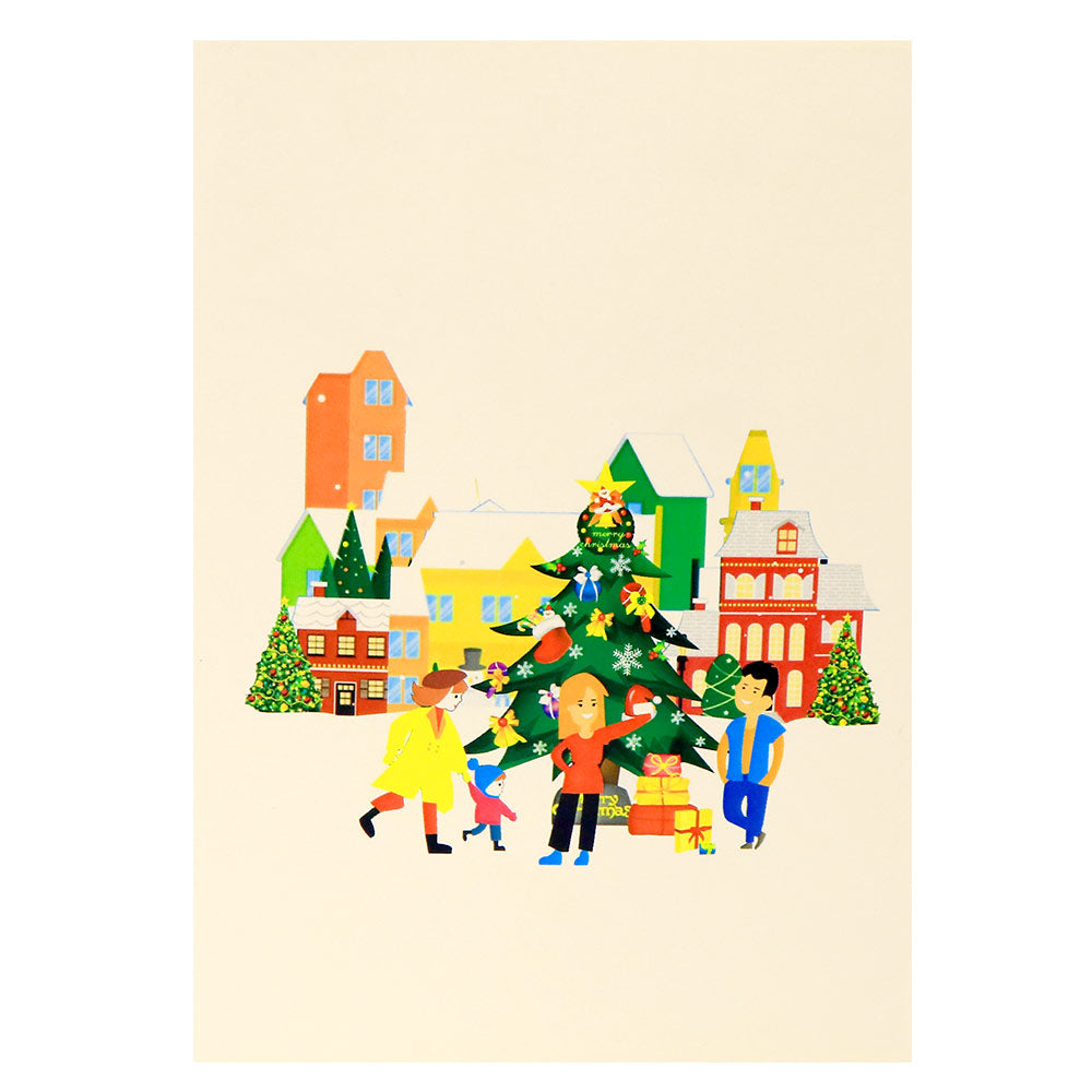 Christmas City Night Pop-Up Card