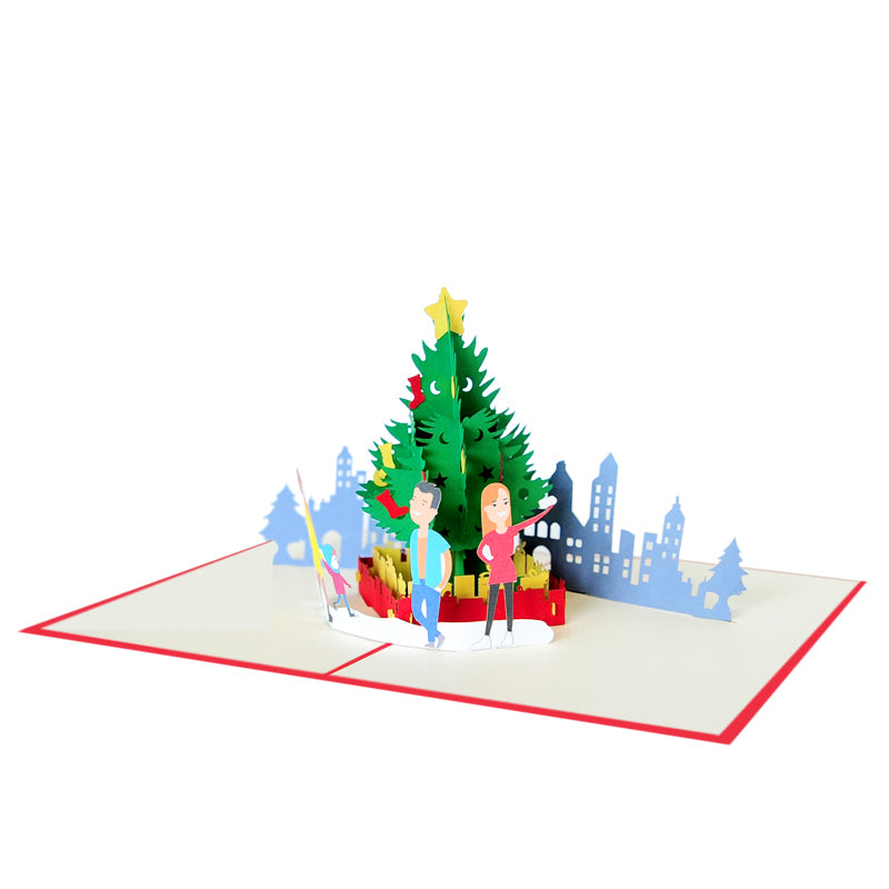 Selfie Christmas Tree Pop-Up Card