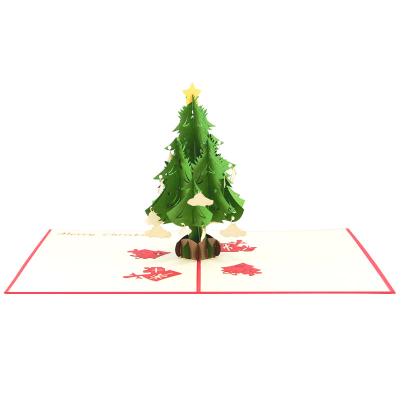 Christmas Tree Pop-Up Card - Snow Flakes