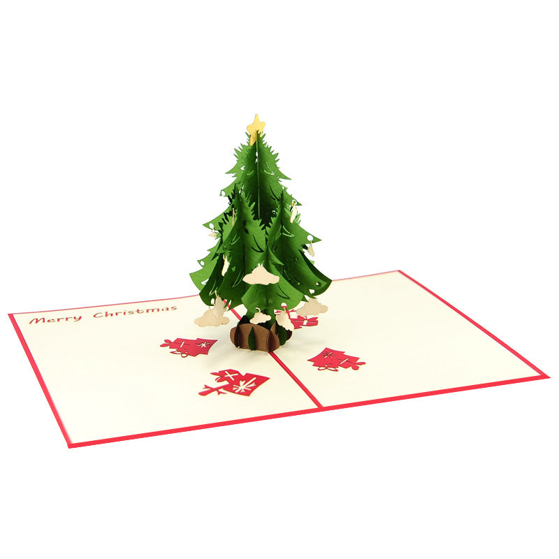 Christmas Tree Pop-Up Card - Snow Flakes