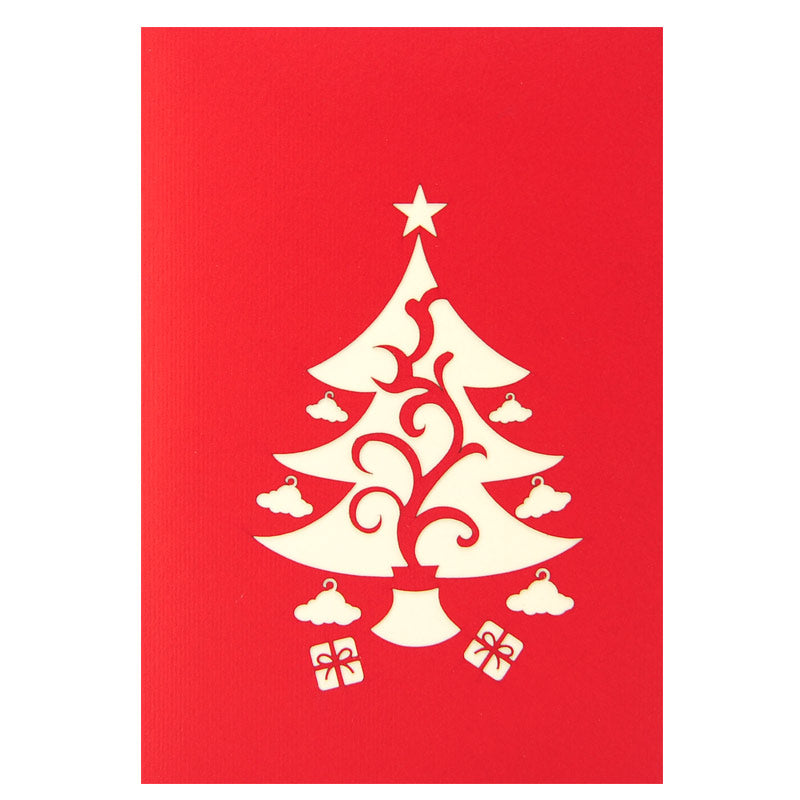 Christmas Tree Pop-Up Card - Snow Flakes