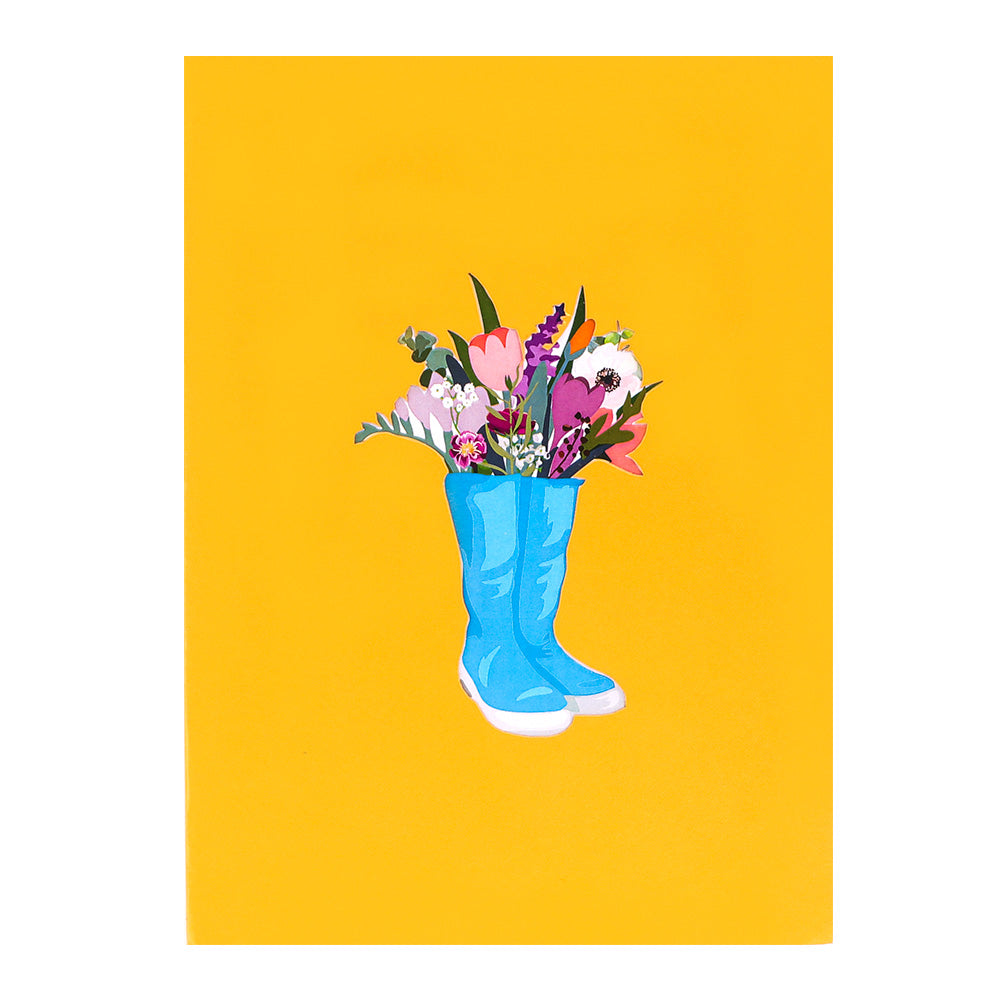 Flower in Boots Pop-Up Card