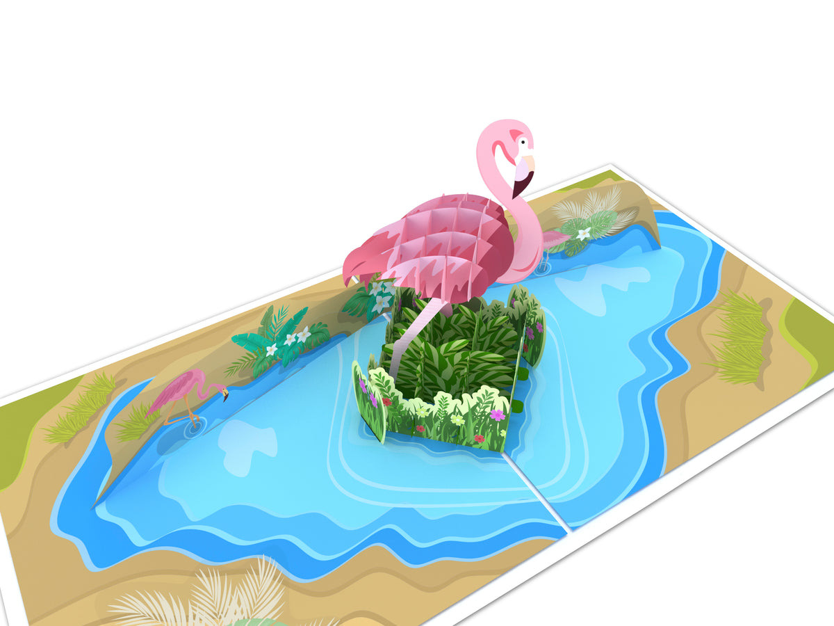 Flamingo Pop-Up Card