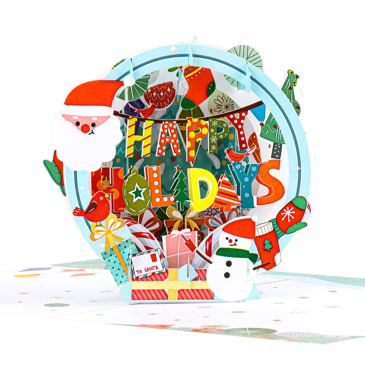 Happy Holidays Globe Pop-Up Card