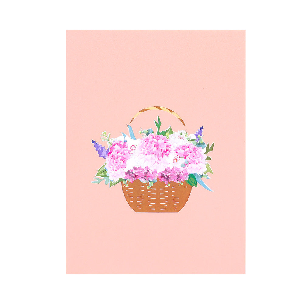 Hydrangea Basket Pop-Up Card