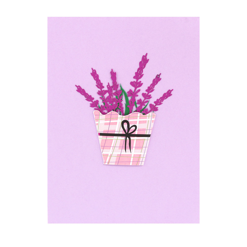Lavender Vase Pop-Up Card